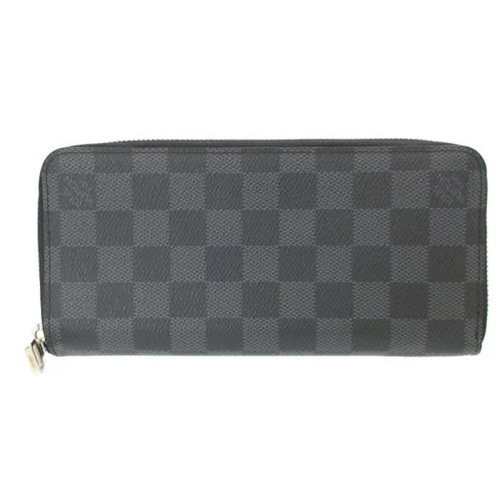 Louis Vuitton Damier Graphite Black Zippy Wallet Vertical Round Zipper Long